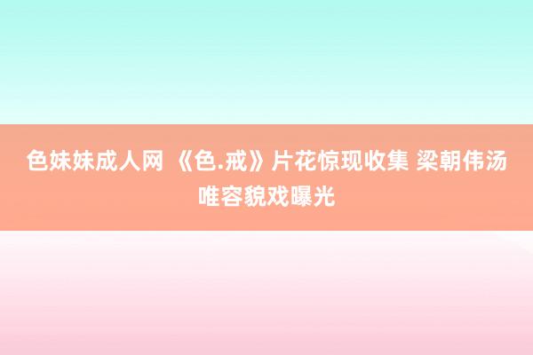 色妹妹成人网 《色.戒》片花惊现收集 梁朝伟汤唯容貌戏曝光