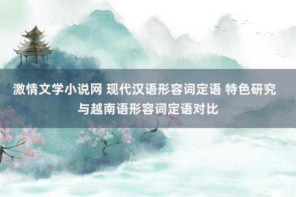 激情文学小说网 现代汉语形容词定语 特色研究  与越南语形容词定语对比