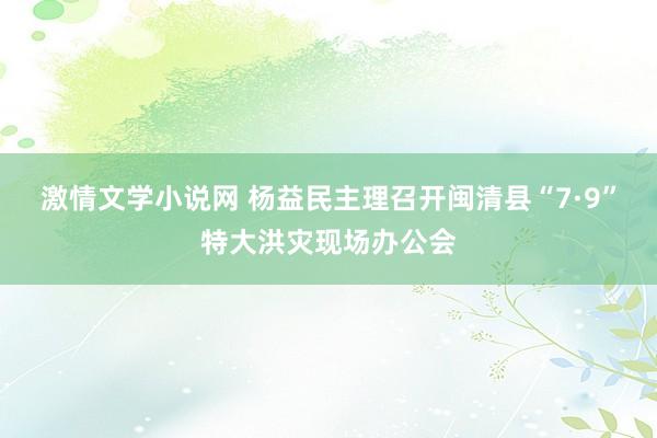 激情文学小说网 杨益民主理召开闽清县“7·9”特大洪灾现场办公会