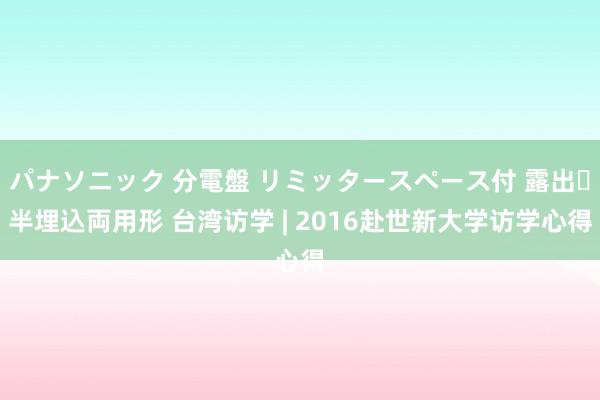 パナソニック 分電盤 リミッタースペース付 露出・半埋込両用形 台湾访学 | 2016赴世新大学访学心得